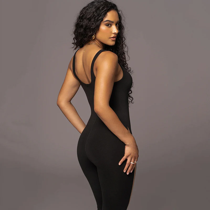 Damen Sportlicher Langarm-Overall mit seitlichen Cut-Outs und konturierendem Design R&B - Image 4