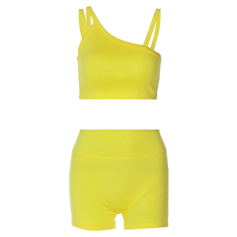Damen Sportliches Crop-Top und High-Waist Short Set R&B - Image 5