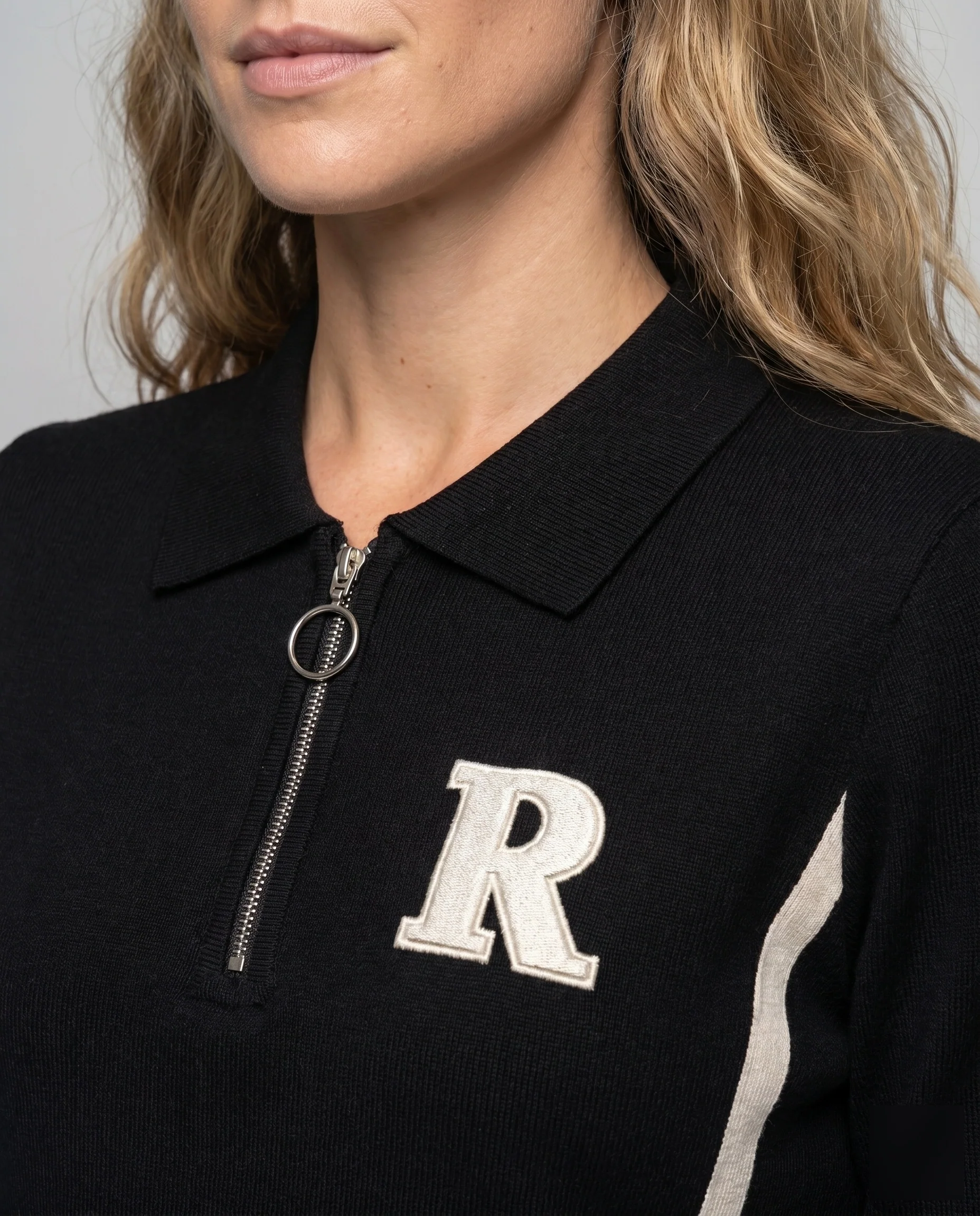 Damen Sportliches Jumpsuit mit Stehkragen und Reißverschluss R&B - Image 2