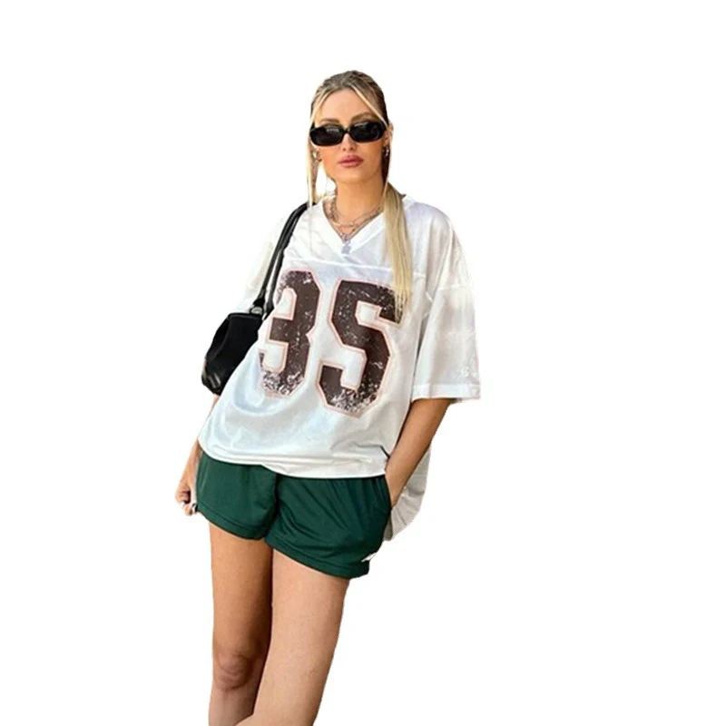 Damen Sportliches Mesh-Trikot mit auffälliger Nummerierung R&B - Image 5