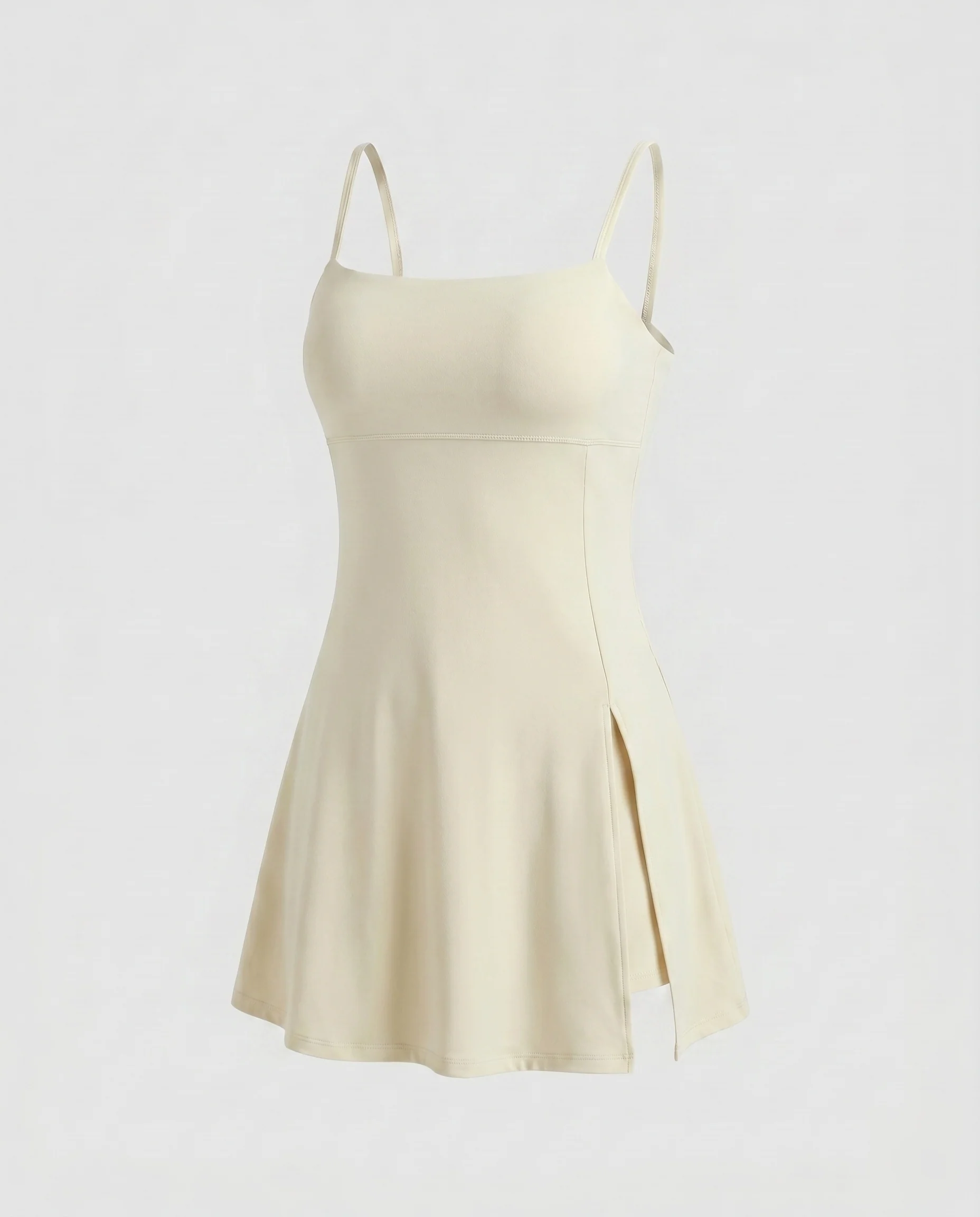 Damen Sportliches Minikleid mit seitlichem Schlitz und verstellbaren Trägern R&B - Image 6
