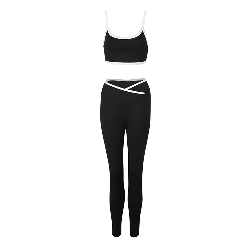 Damen Sportliches Set mit engem Oberteil und hoch geschnittenen Leggings R&B - Image 6