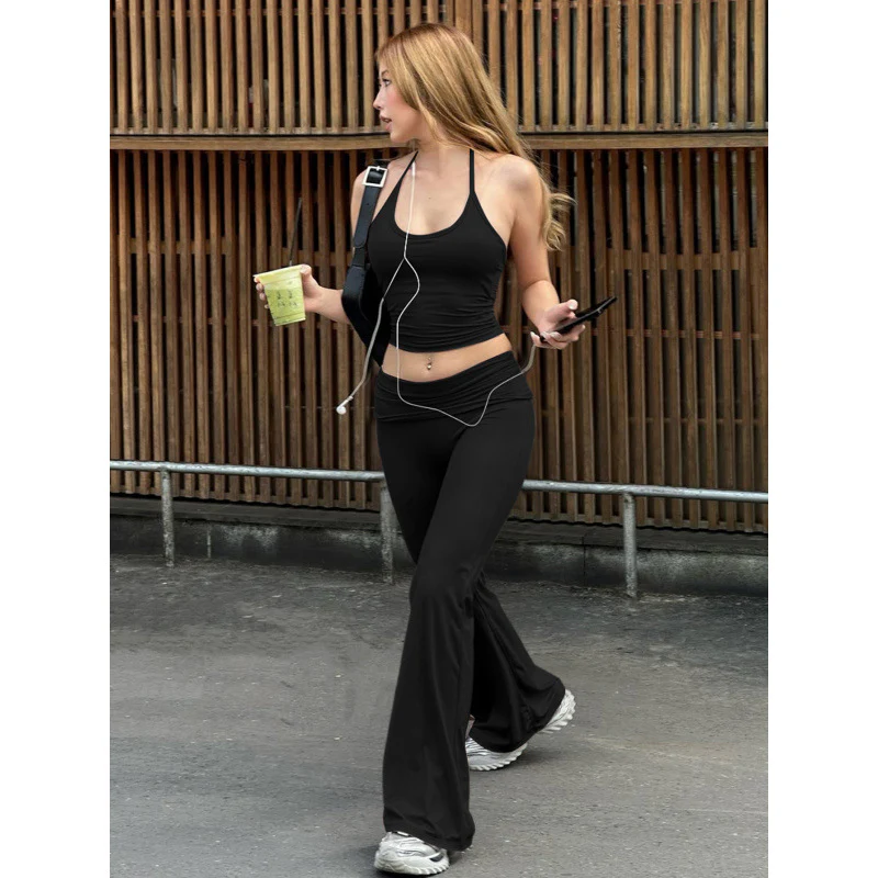 Damen Sportliches Sets mit weit geschnittenen Leggings und trägerlosem Oberteil R&B - Image 3