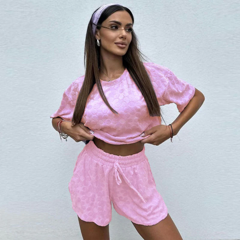 Damen Sportliches Zweiteiliges Set mit luftigen Shorts und T-Shirt R&B - Image 6