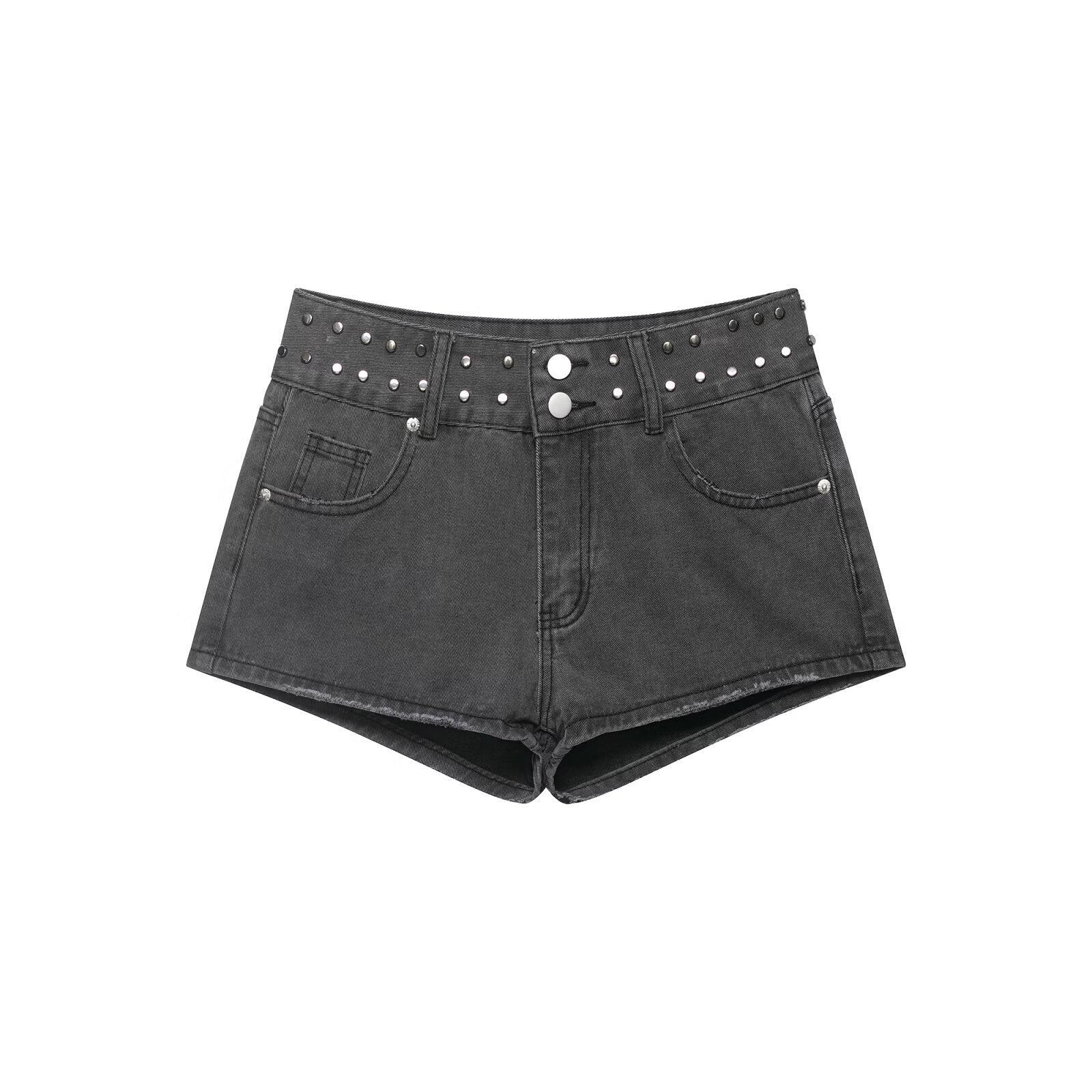 Damen stilvolle Shorts mit metallischen Details und hohem Bund R&B - Image 7