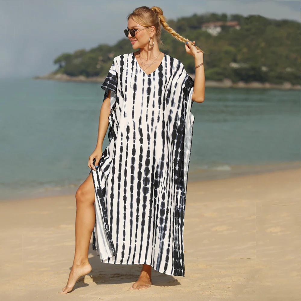 Damen Strandkleid mit modernem Batikmuster und lässigem Schnitt R&B - Image 6