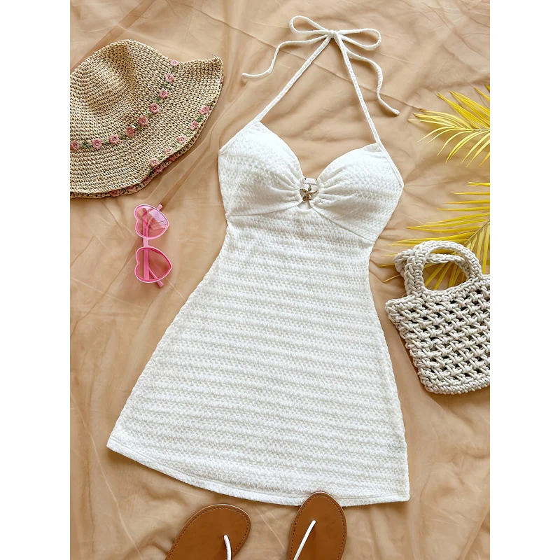 Damen Strandkleid mit raffinierten Trägern und dekorativem Schlitz R&B - Image 3