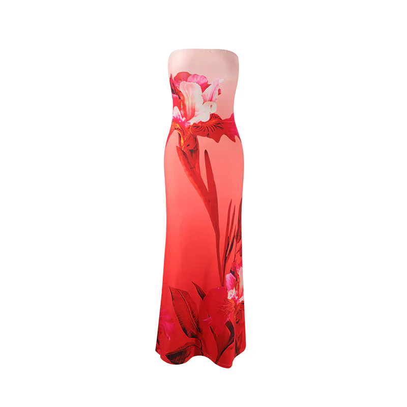 Damen strapaziertes Maxikleid mit stilvollen Blumenmotiven R&B - Image 6