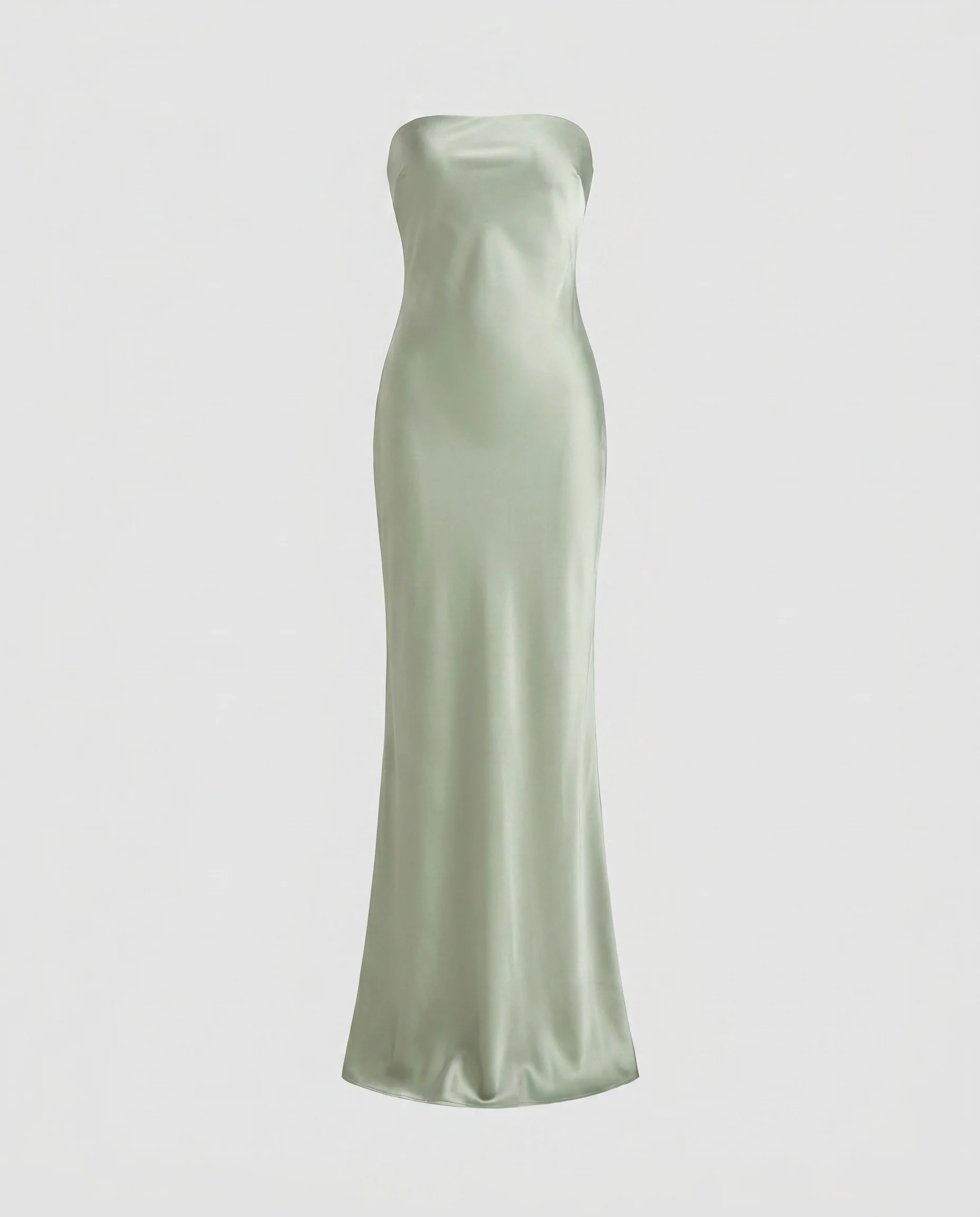 Damen Strapless Maxikleid mit elegantem Schnitt und fließendem Satin R&B - Image 5