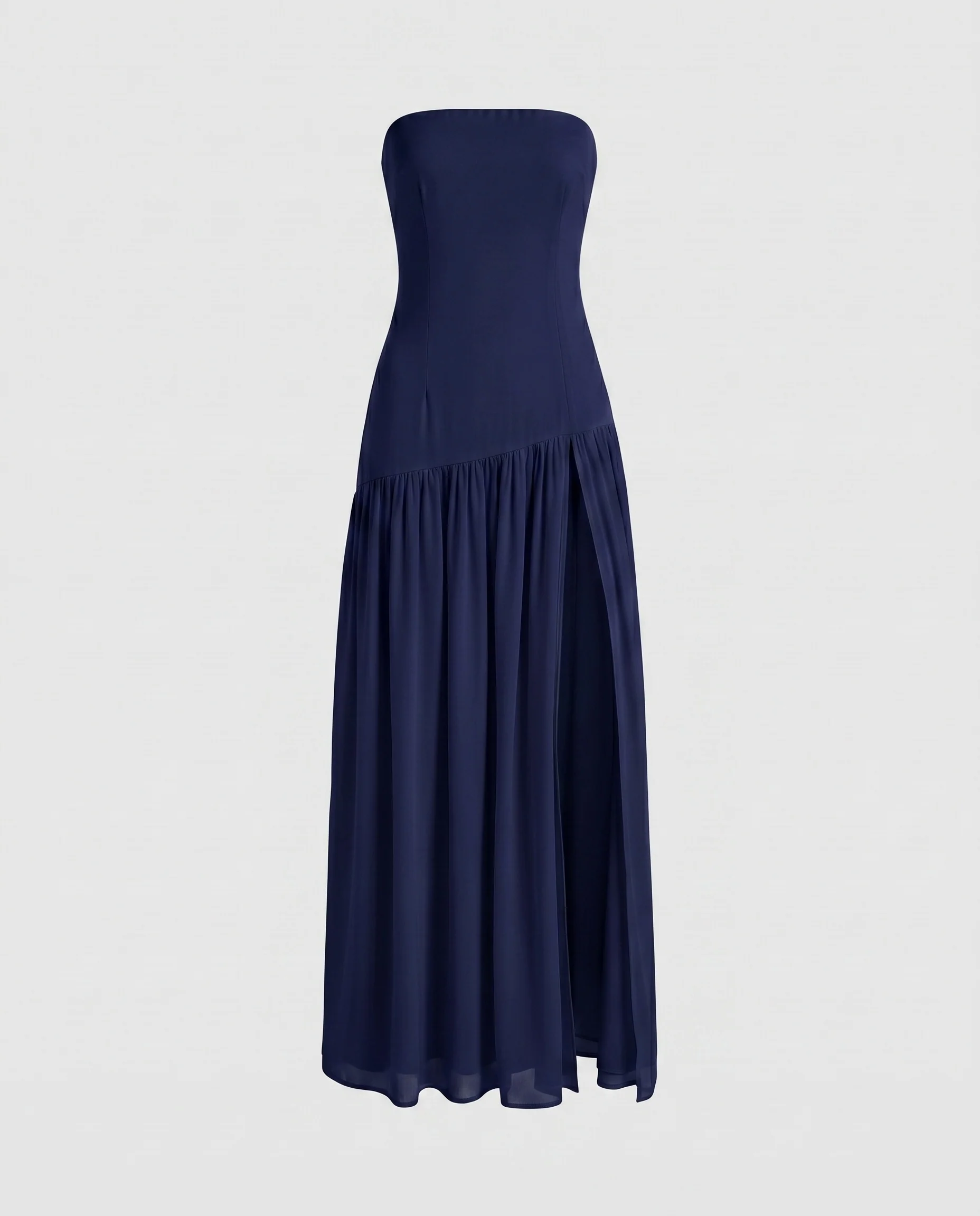 Damen Strapless Maxikleid mit fließendem Rock und elegantem Design R&B - Image 8