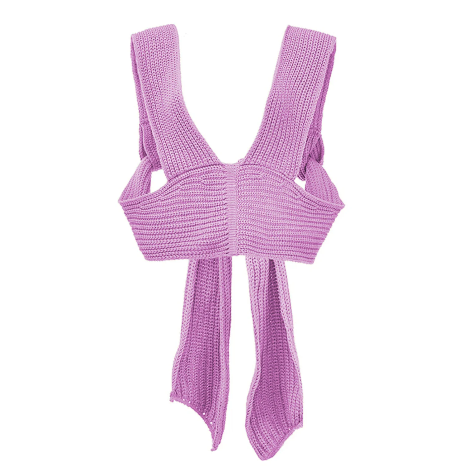 Damen gestricktes Crop-Top mit raffinierten Rückendetails R&B - Image 9