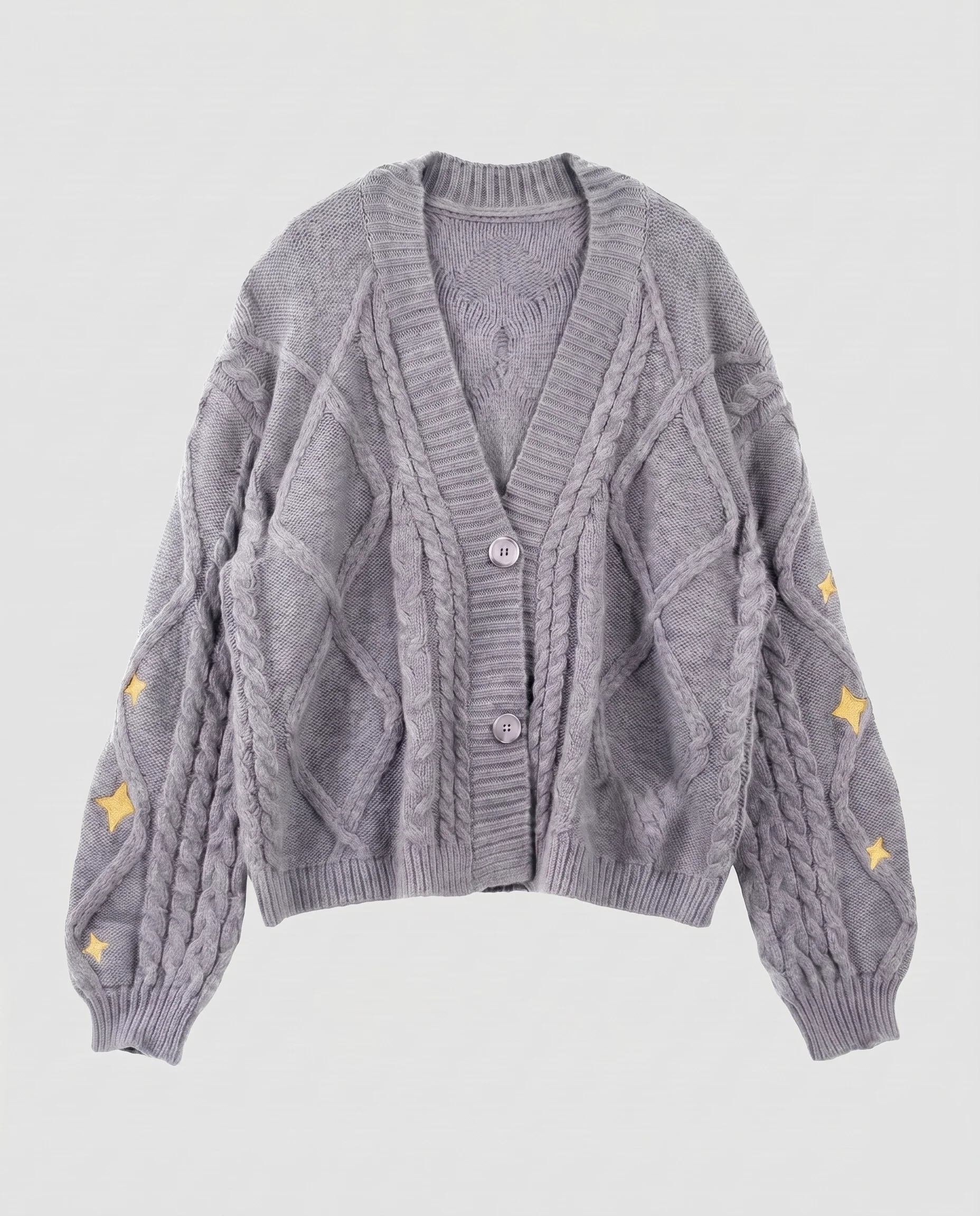 Damen Strickcardigan mit dekorativen Zopfmuster und trendigen Knopfdetails - Image 8