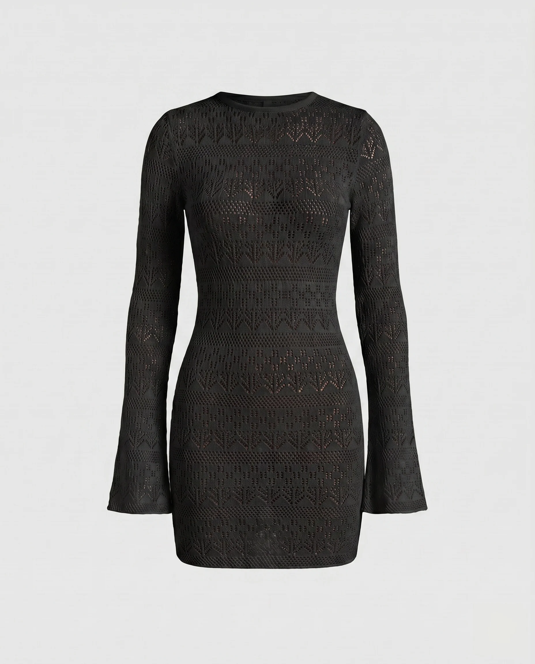Damen Strickkleid mit raffinierten Cut-Outs und einzigartigem Häkelmuster - Image 6