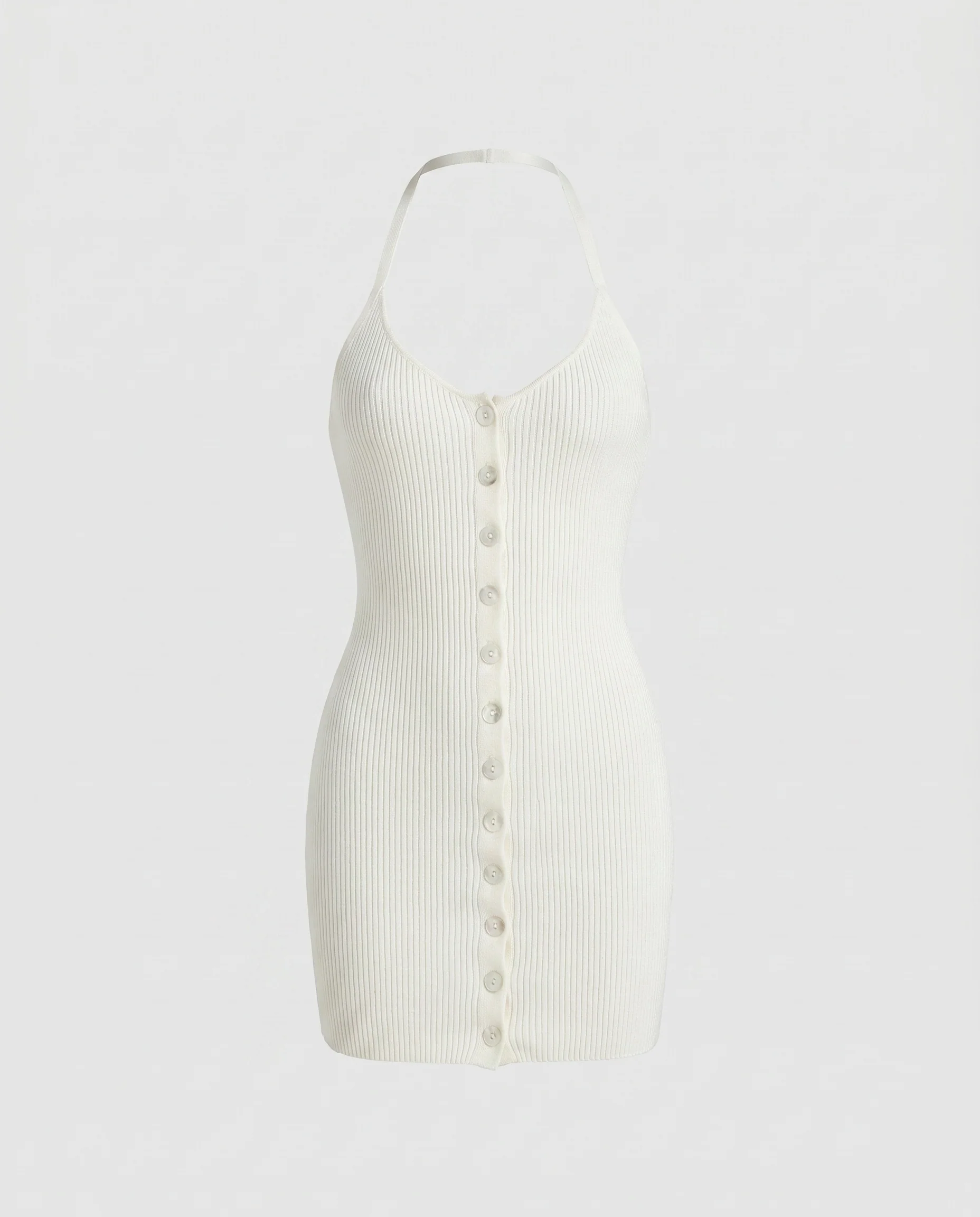 Damen Strickkleid mit schmalem Schnitt und Knopfdetails - Image 5