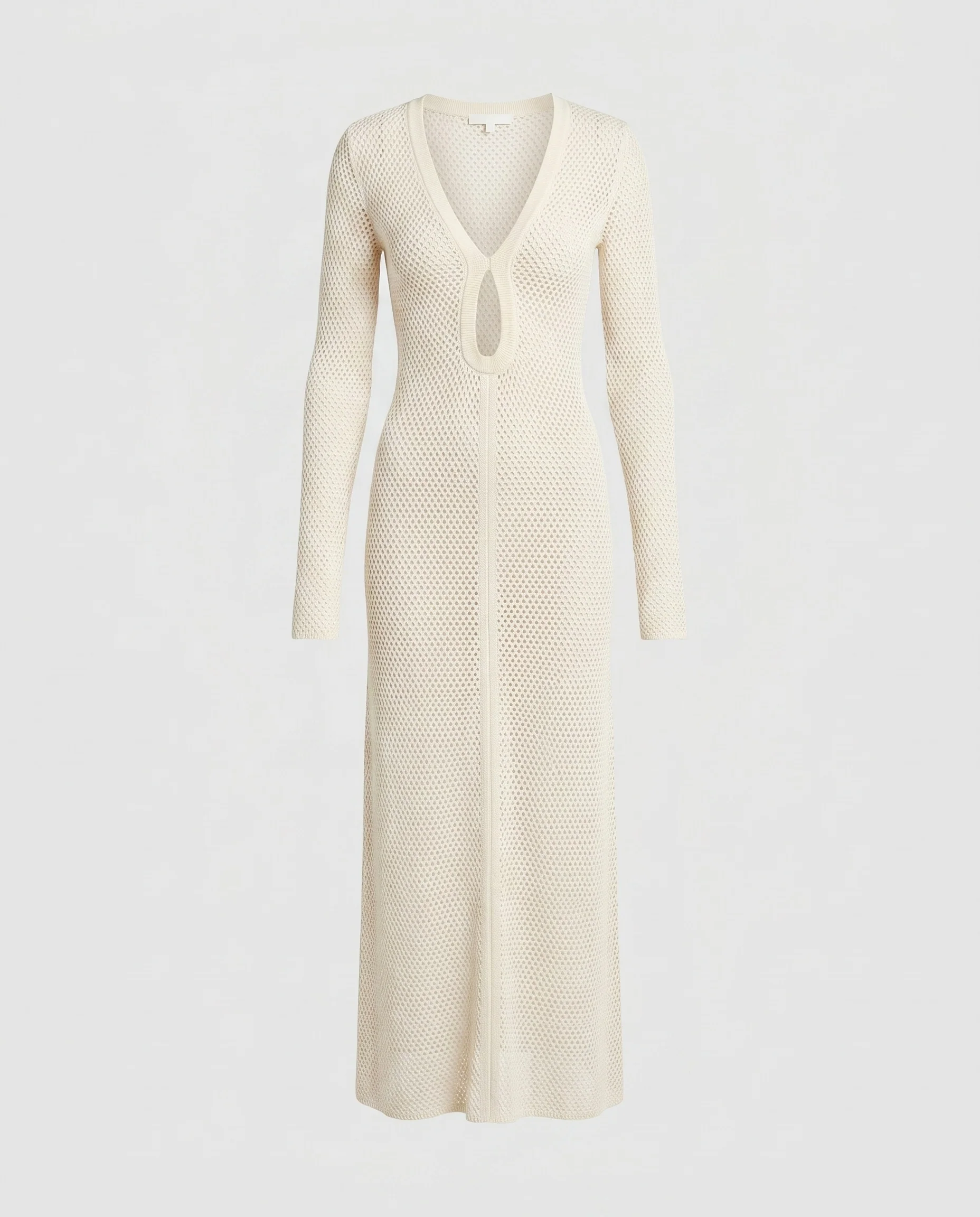 Damen Strickkleid mit tiefem Ausschnitt und seitlichem Schlitz - Image 5