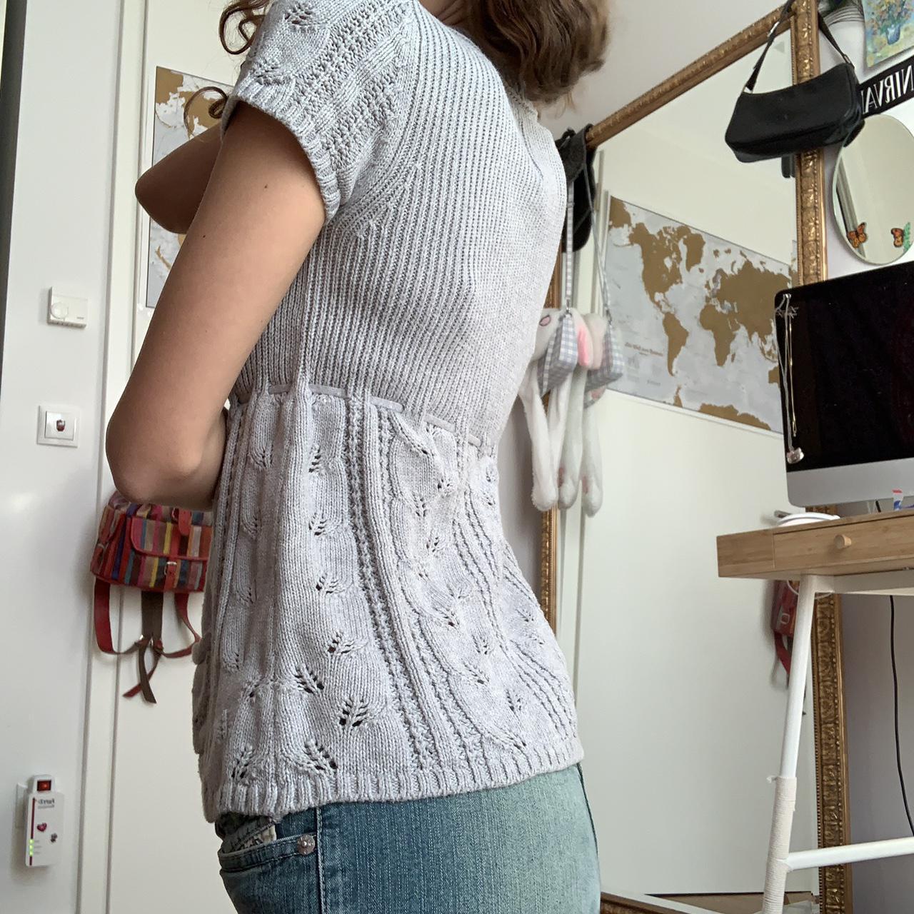 Damen Strickoberteil mit dekorativem Bindegürtel und Eingrifftaschen R&B - Image 2