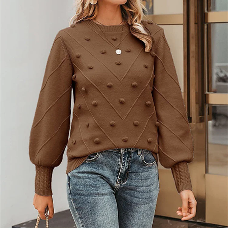 Damen Strickpullover mit 3D-Pünktchen R&B - Image 6