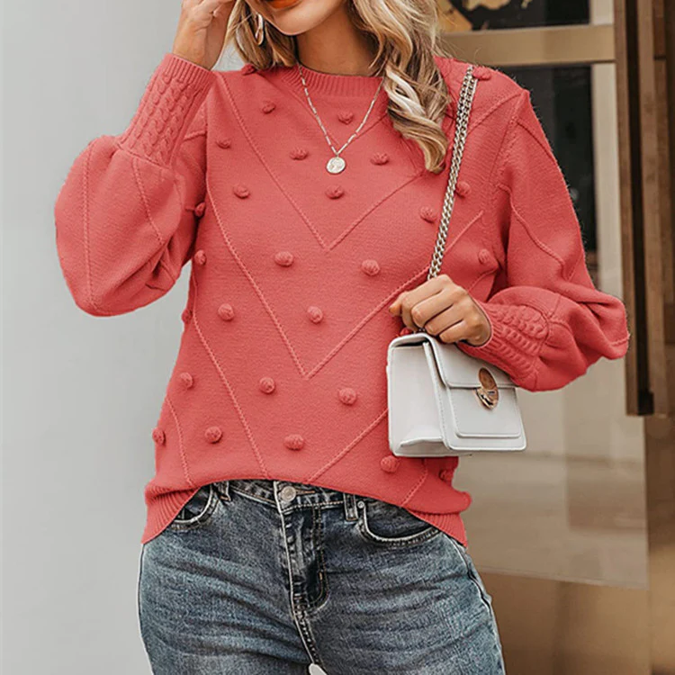 Damen Strickpullover mit 3D-Pünktchen R&B - Image 9
