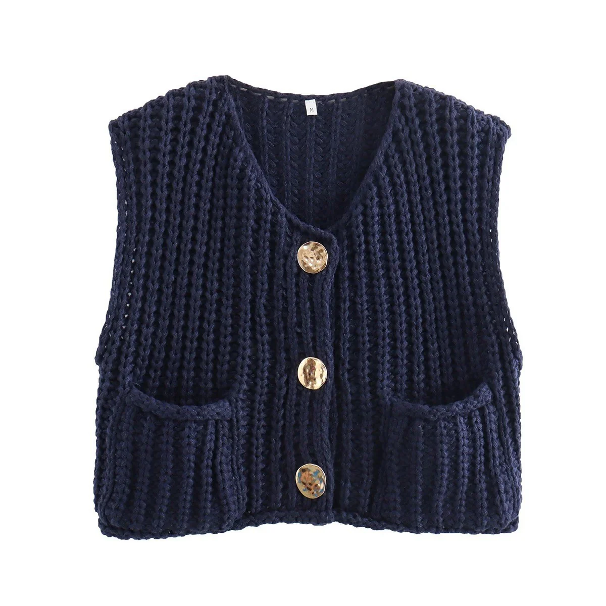 Damen Strickweste mit Knopfdetails und praktischen Taschen R&B - Image 4