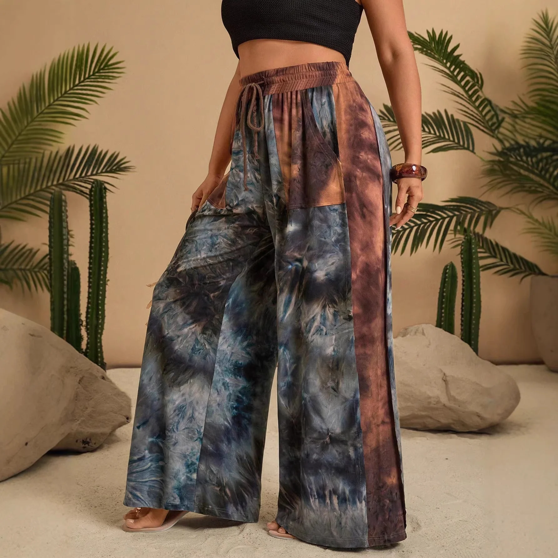 Damen Stilvolles Loungewear-Set mit lässigem Schnitt und modischem Muster R&B - Image 2