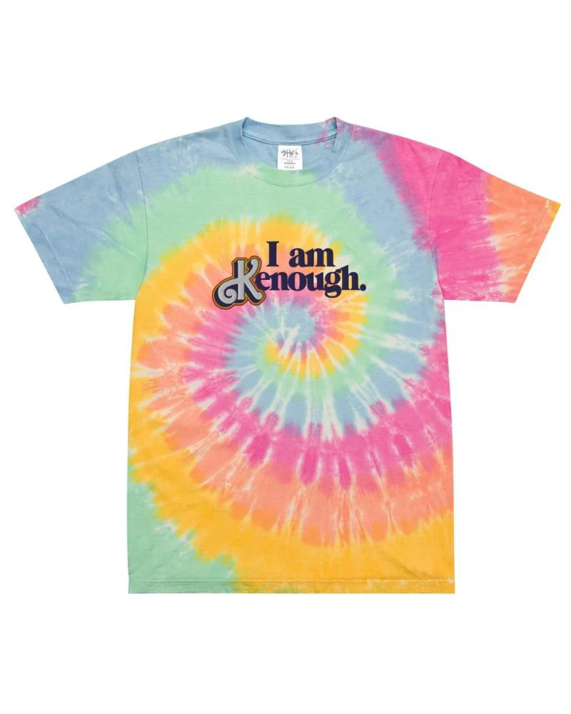Damen T-Shirt mit farbenfrohem Batikdesign und inspirierendem Schriftzug R&B