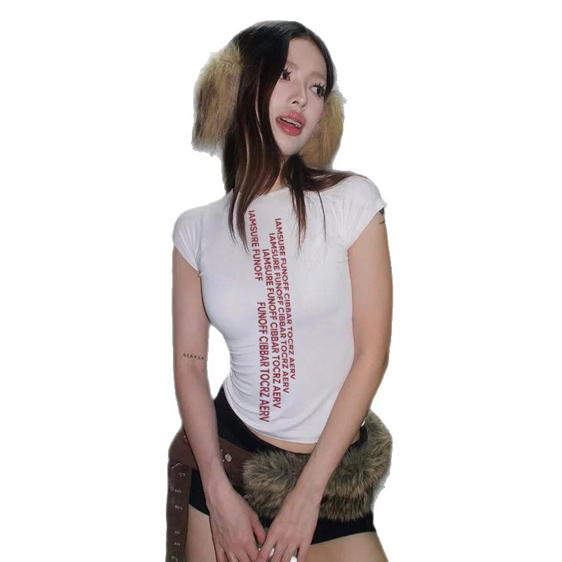 Damen T-Shirt mit grafischem Schriftzug und lässigem Schnitt R&B - Image 5
