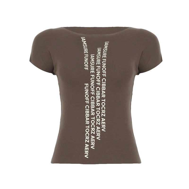 Damen T-Shirt mit grafischem Schriftzug und lässigem Schnitt R&B - Image 8