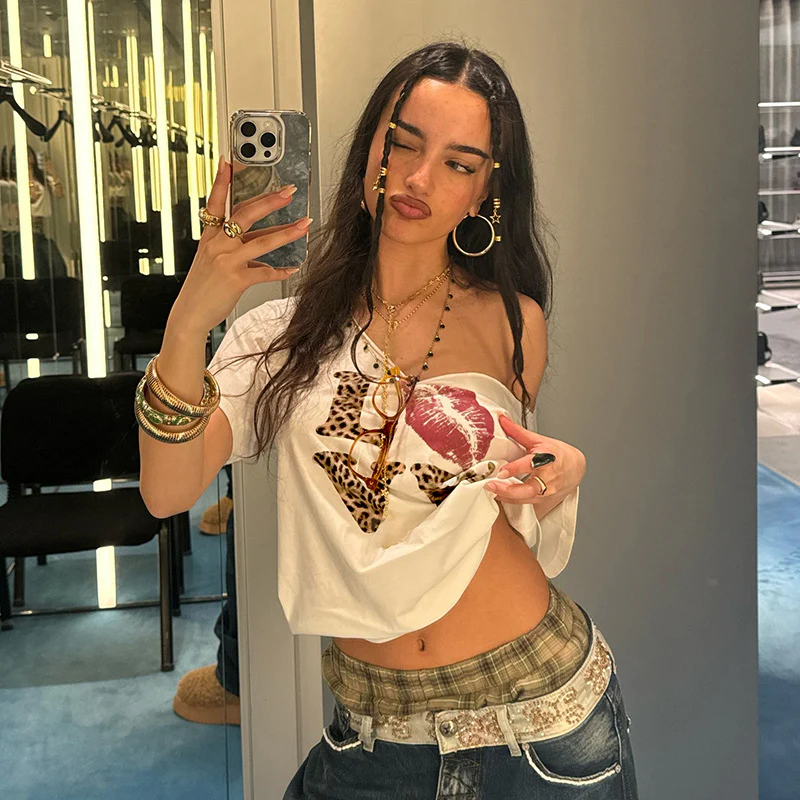 Damen T-Shirt mit tierischem Muster und auffälligem Druck R&B - Image 4
