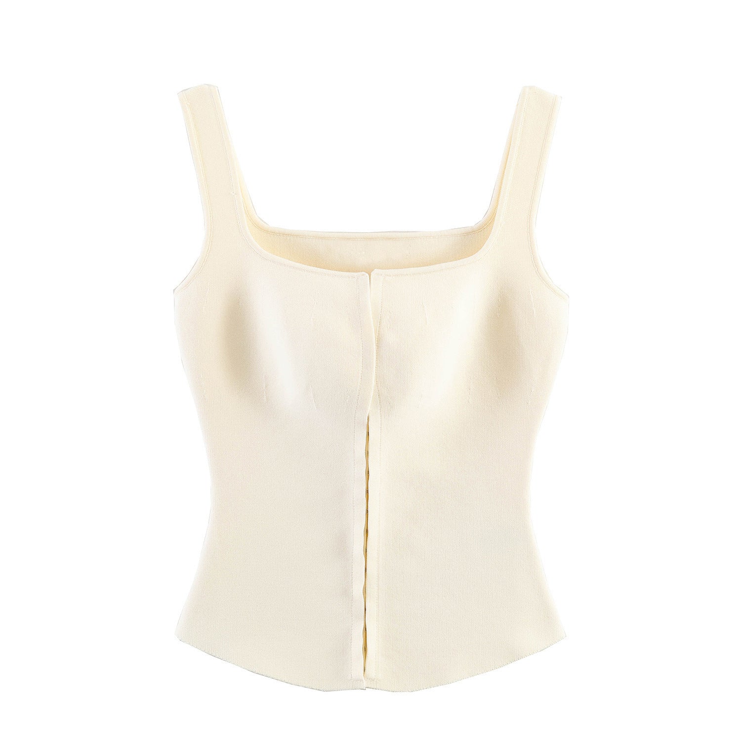 Damen tailliertes Camisole-Top mit quadratischem Ausschnitt und elastischem Material R&B - Image 3