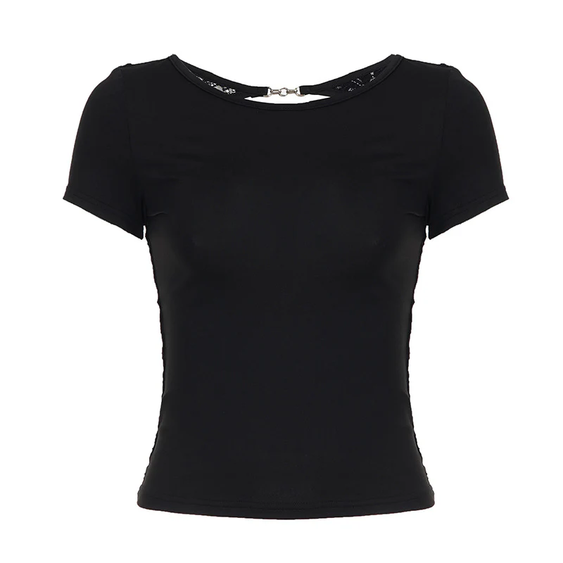 Damen Tailliertes Kurzarmoberteil mit elegantem Rückenausschnitt R&B - Image 6