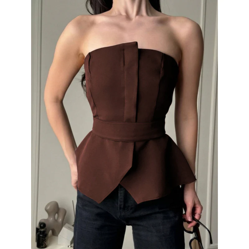Damen Tailliertes Oberteil mit strukturiertem Design und schicker Rüsche R&B - Image 2