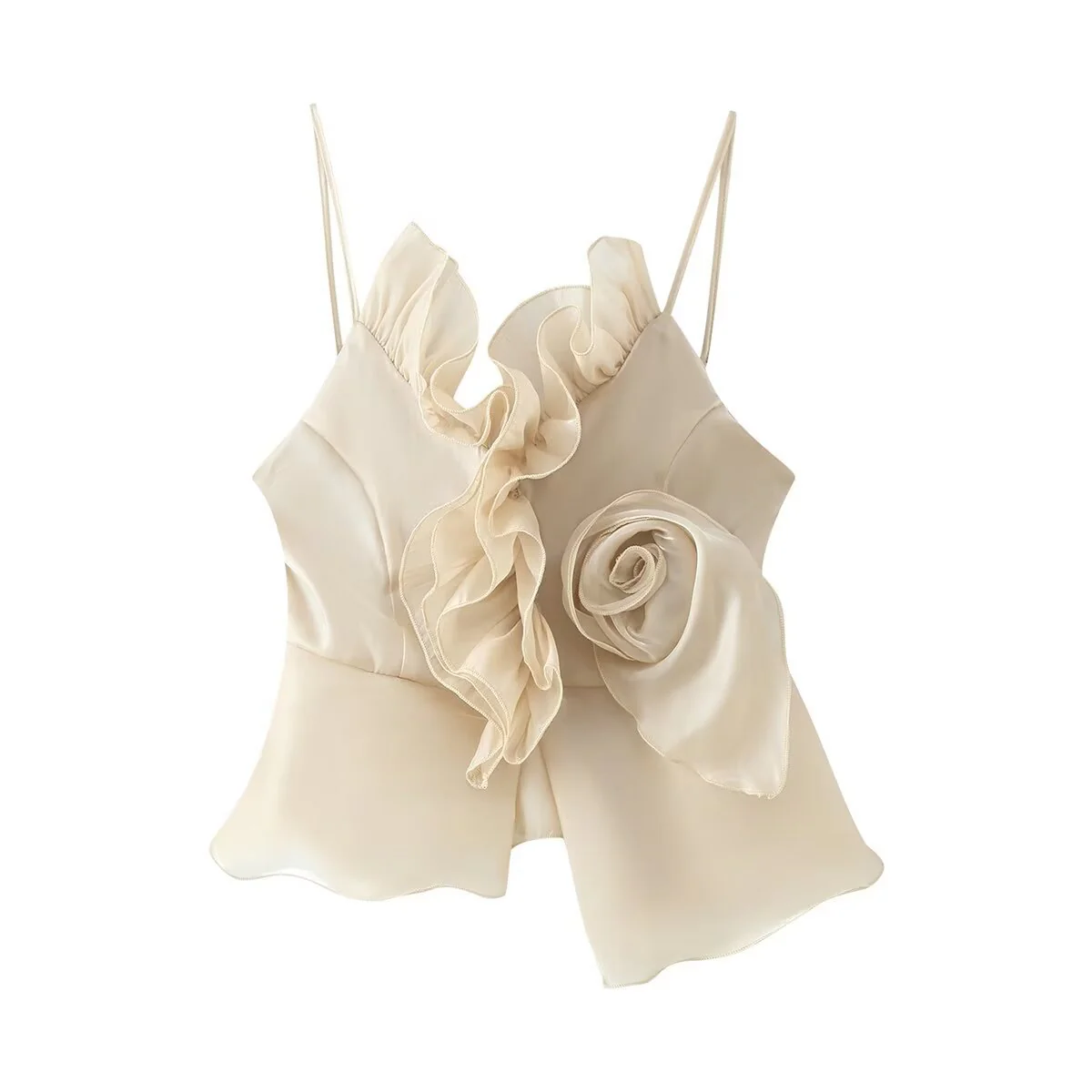 Damen Top mit eleganter Rüsche und schwingendem Saum R&B - Image 3