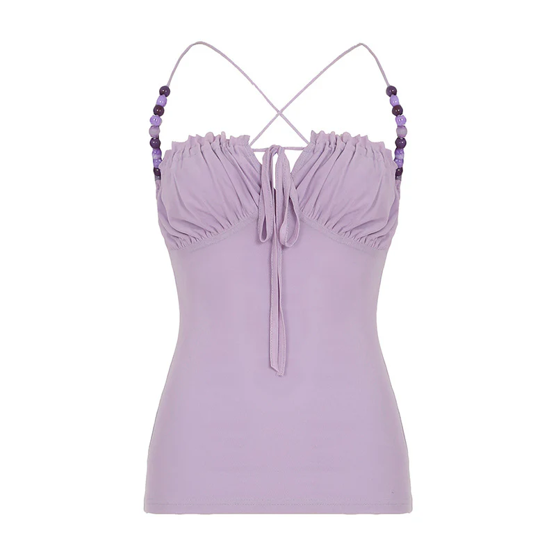 Damen Top mit raffiniertem Schnür-Design und dekorativen Trägerperlen R&B - Image 6