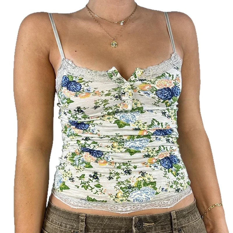 Damen Top mit Spitzenbesatz und floralen Mustern R&B - Image 5