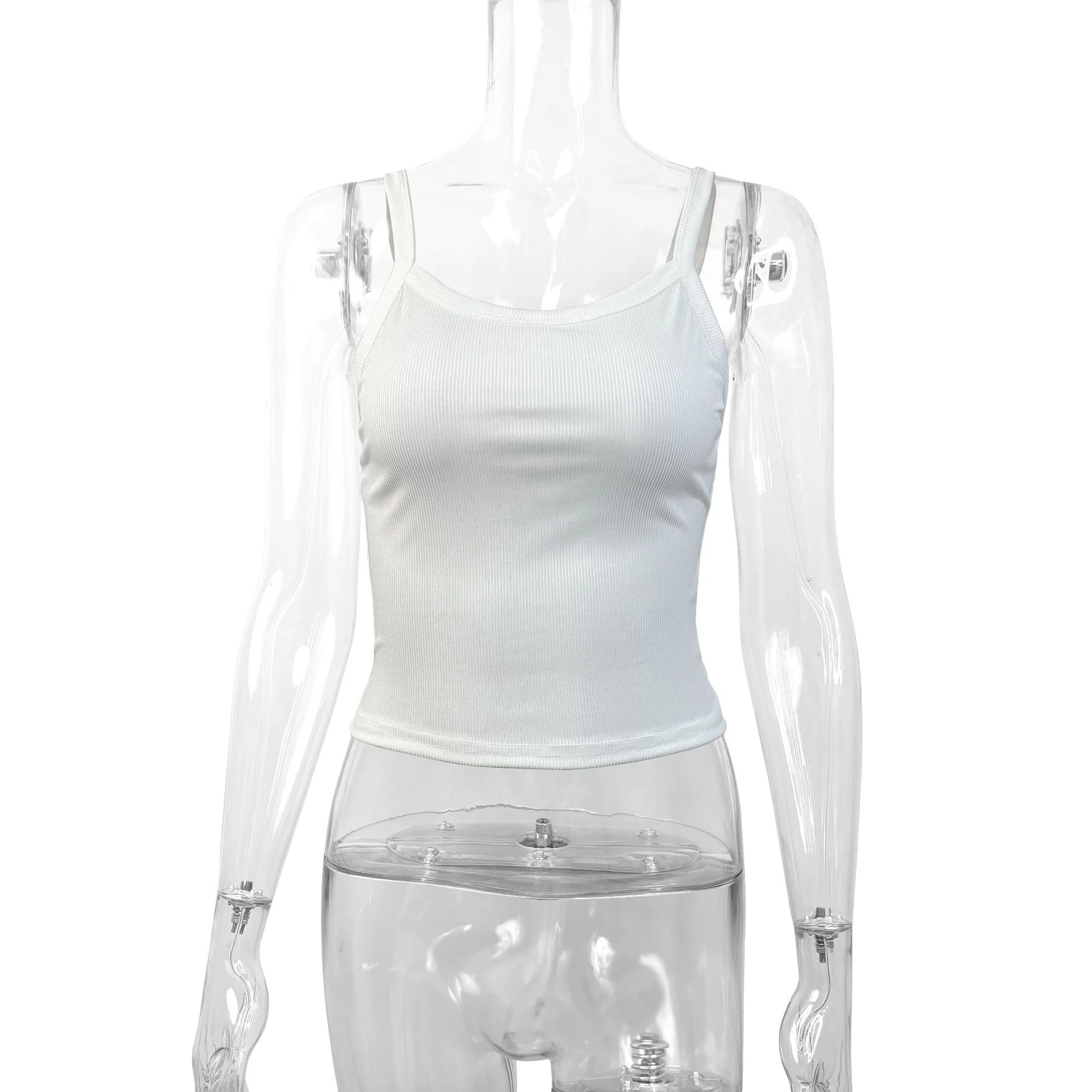 Damen Trägershirt aus Rippenstoff mit figurbetontem Schnitt R&B - Image 4
