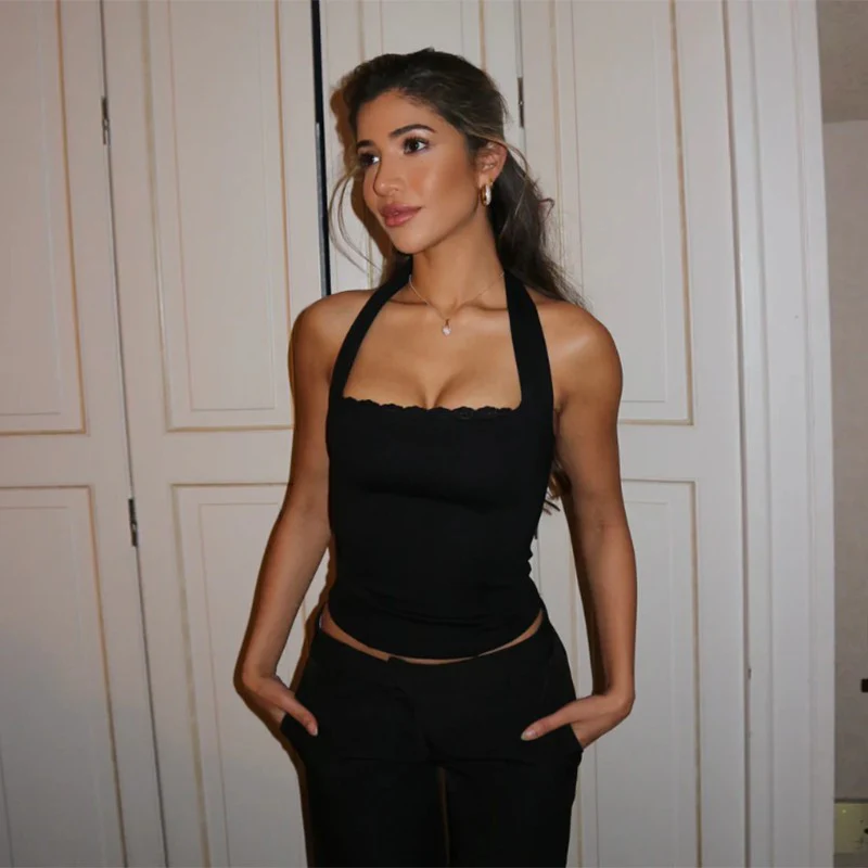 Damen Trägertop mit Spitzenverzierung und figurbetontem Schnitt R&B - Image 6
