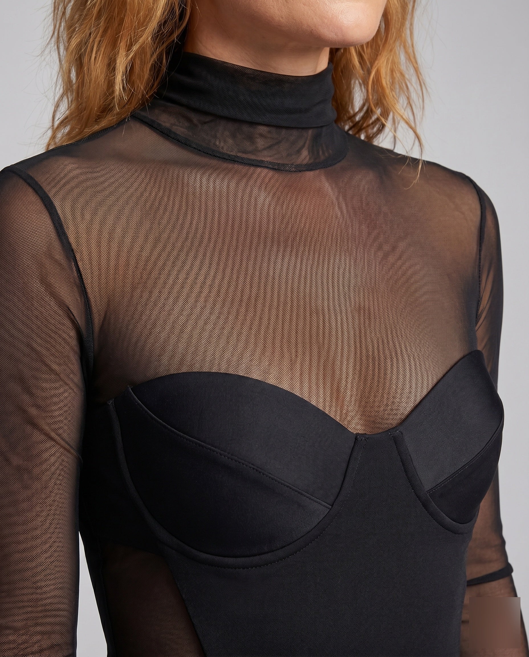 Damen Transparentes Cocktailkleid mit figurbetontem Bustier-Design R&B - Image 3