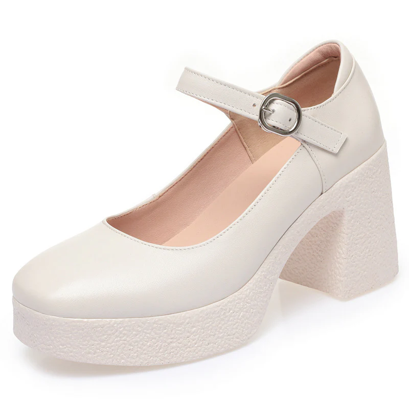 Damen Trendige Plateau-Mary Jane Schuhe mit elegantem Riemen R&B - Image 6
