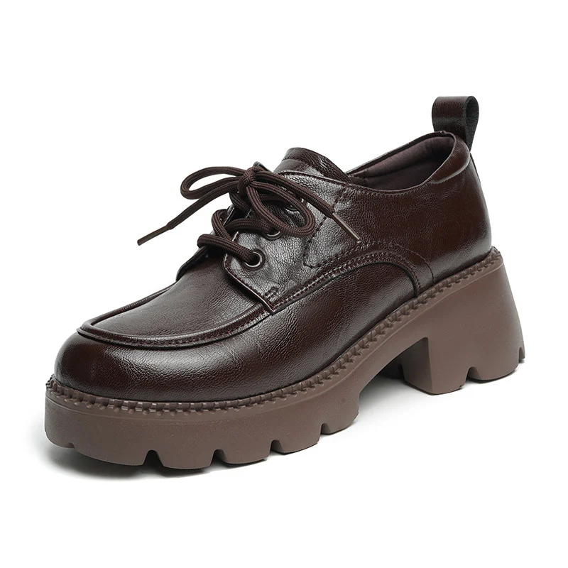 Damen Trendige Schnürschuhe mit robustem Blockabsatz und modischem Obermaterial R&B - Image 5