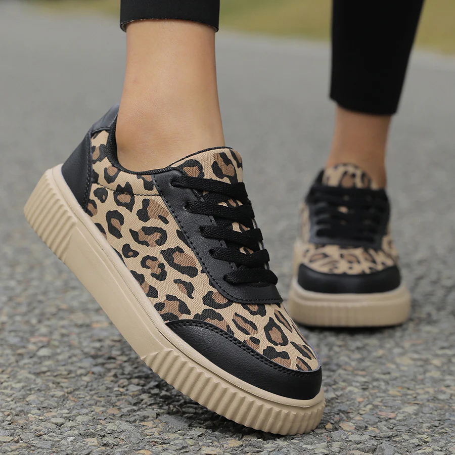Damen Trendige Sneaker mit Tierdruck und bequemer Sohle R&B - Image 2