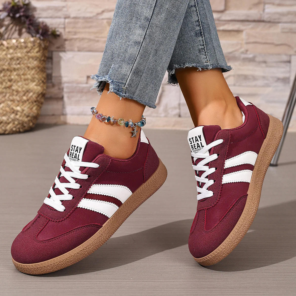 Damen Urbanes Lifestyle-Sneaker mit sportlichem Obermaterial und rutschfester Sohle R&B - Image 7