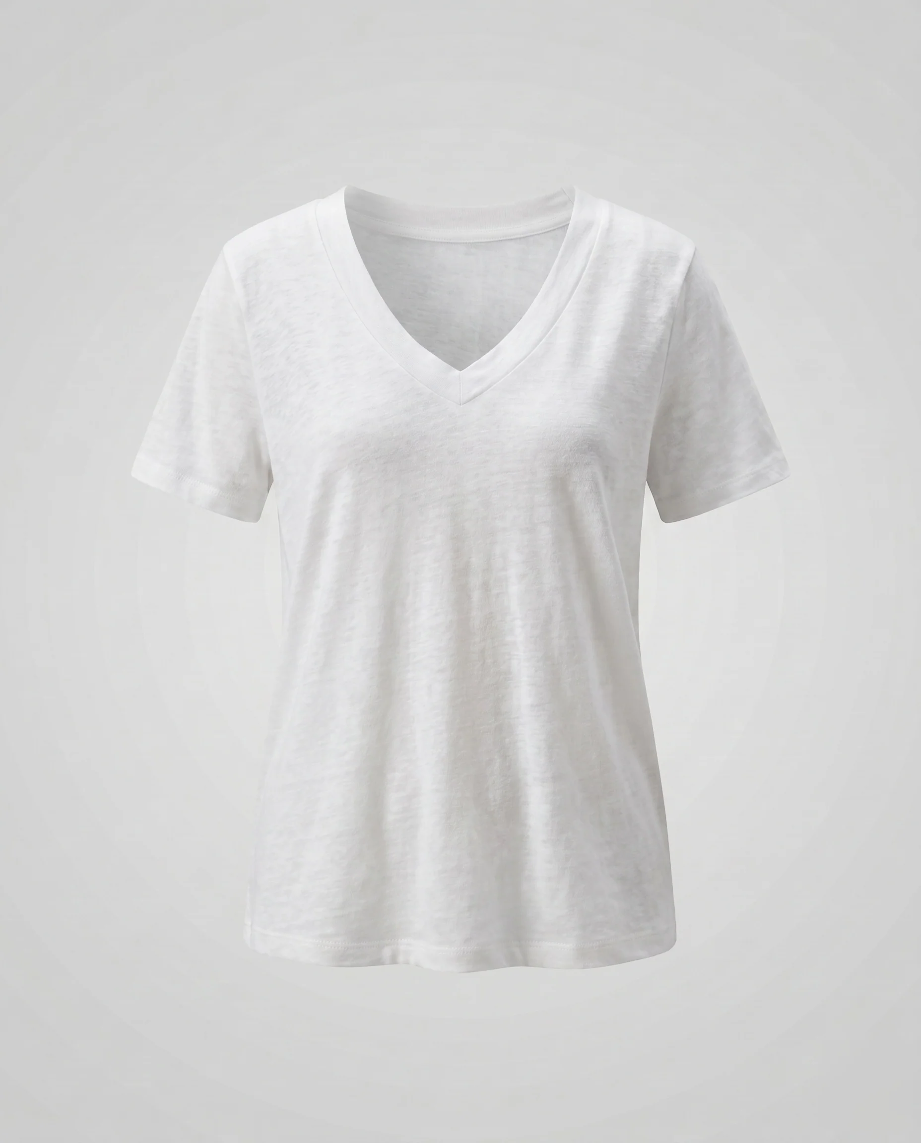 Damen V-Ausschnitt T-Shirt aus hochwertiger Baumwolle - Image 8