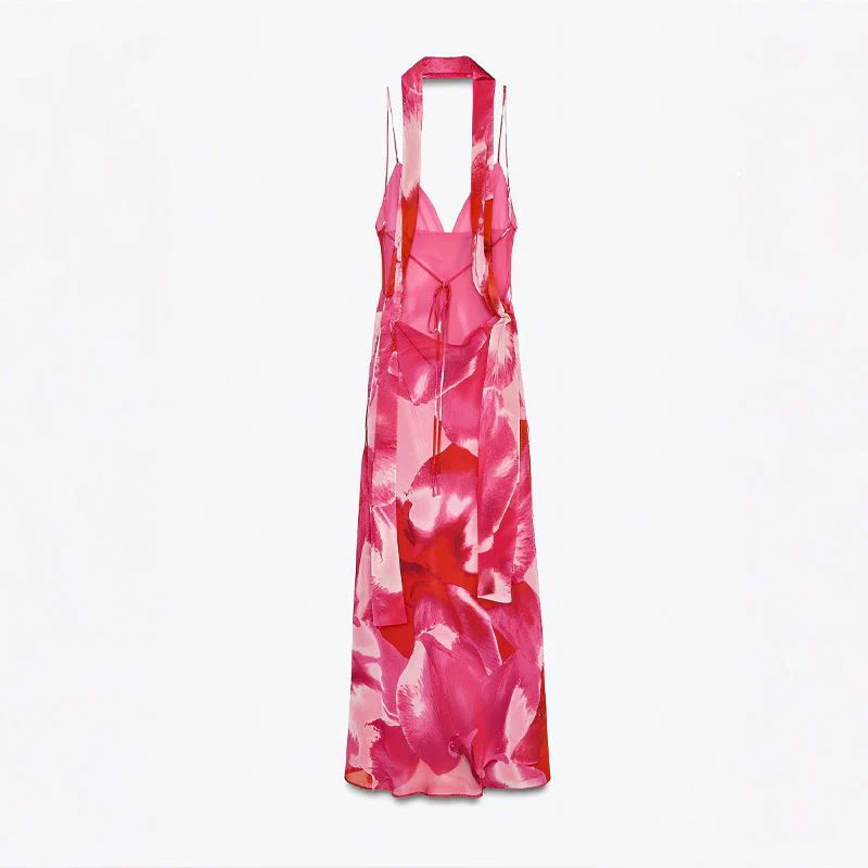 Damen verführerisches Seidenkleid mit raffinierter Rückenansicht R&B - Image 3