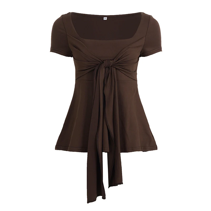 Damen verspieltes Top mit Schleifenakzent und weitem Schnitt Heidi-Mode - Image 7