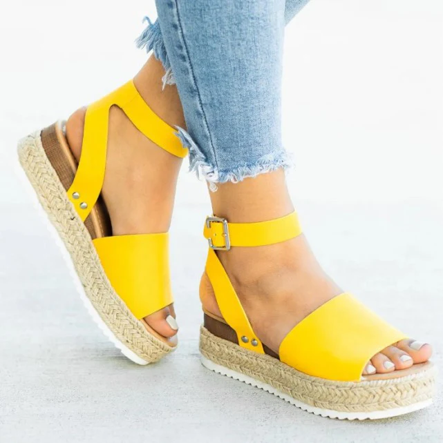 Damen Wedge-Sandalen mit verstellbarem Riemen und komfortablem Fußbett R&B - Image 6