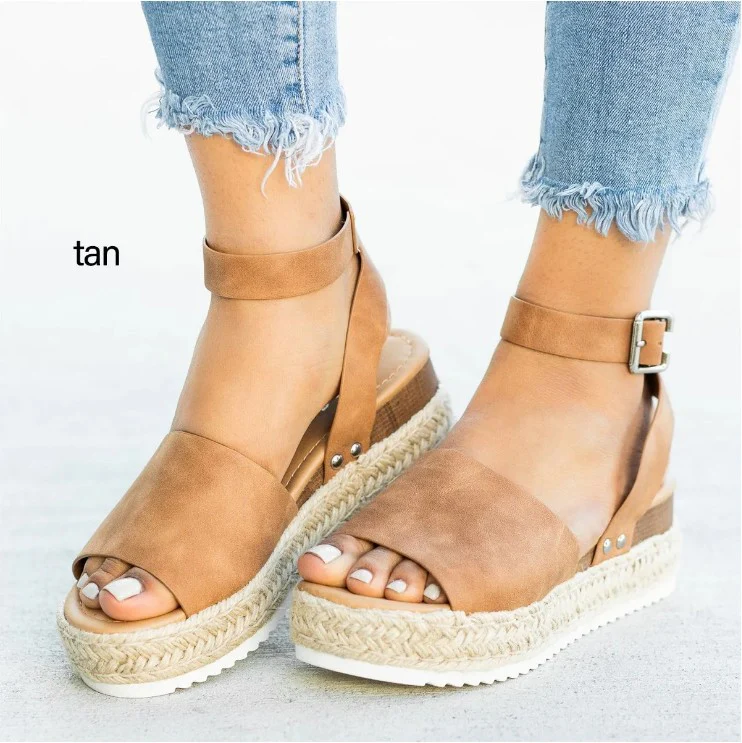 Damen Wedge-Sandalen mit verstellbarem Riemen und komfortablem Fußbett R&B - Image 8
