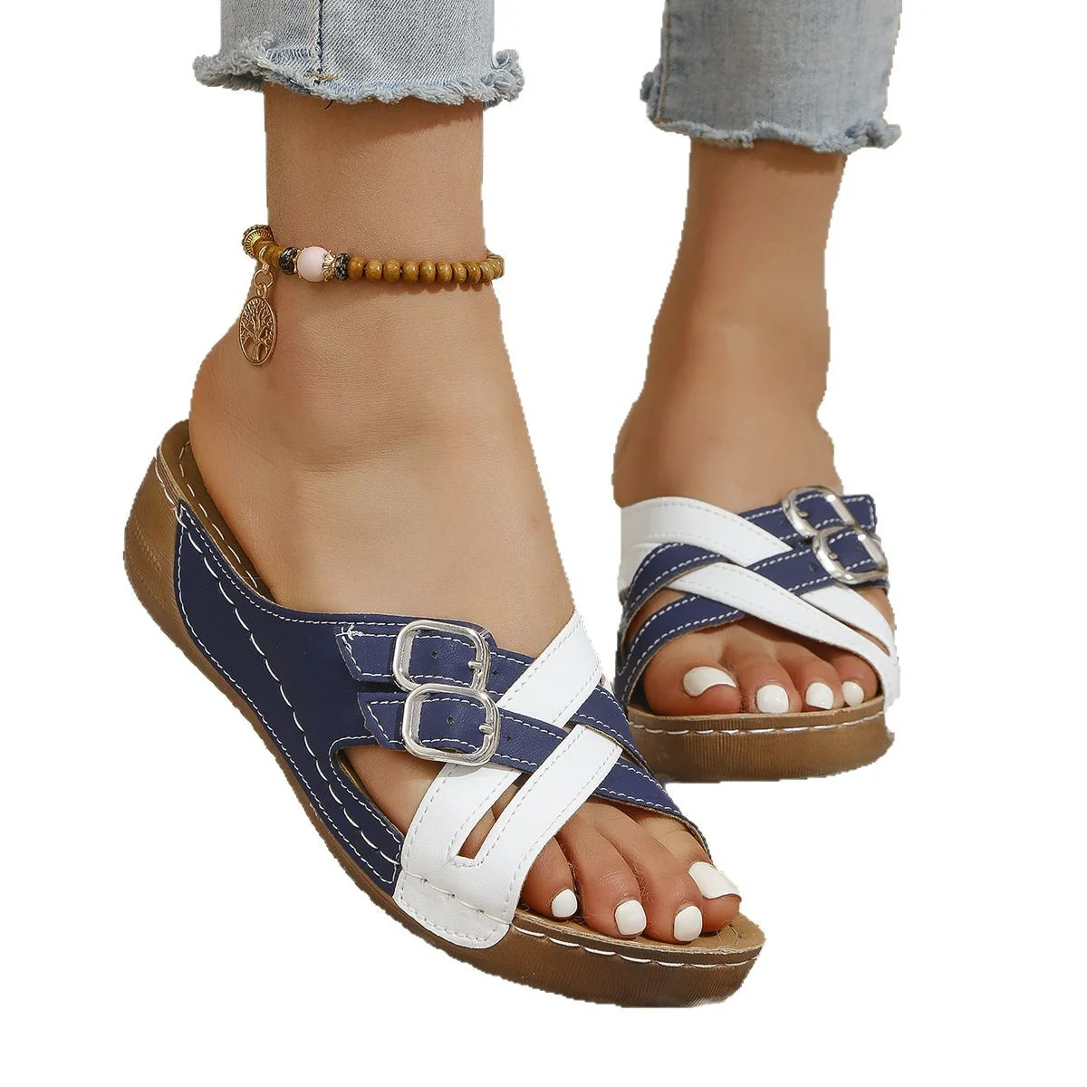 Damen Wedge-Sandalen mit verstellbarem Riemendesign und anatomischer Fußbettung R&B - Image 5
