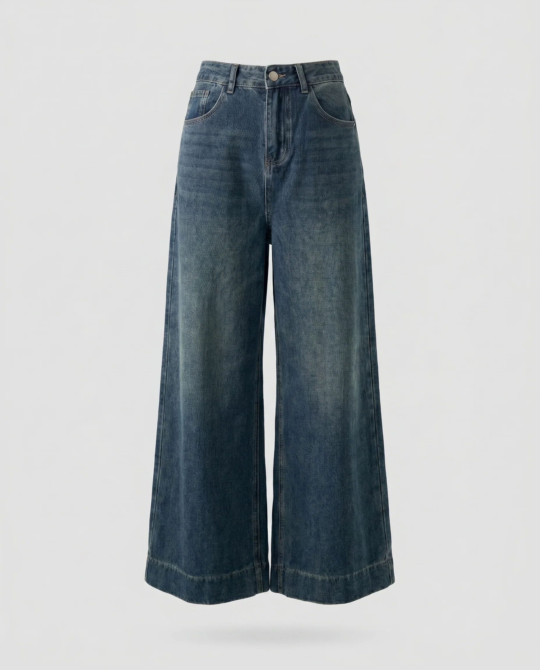 Damen weit geschnittene Denim-Hose - Image 5