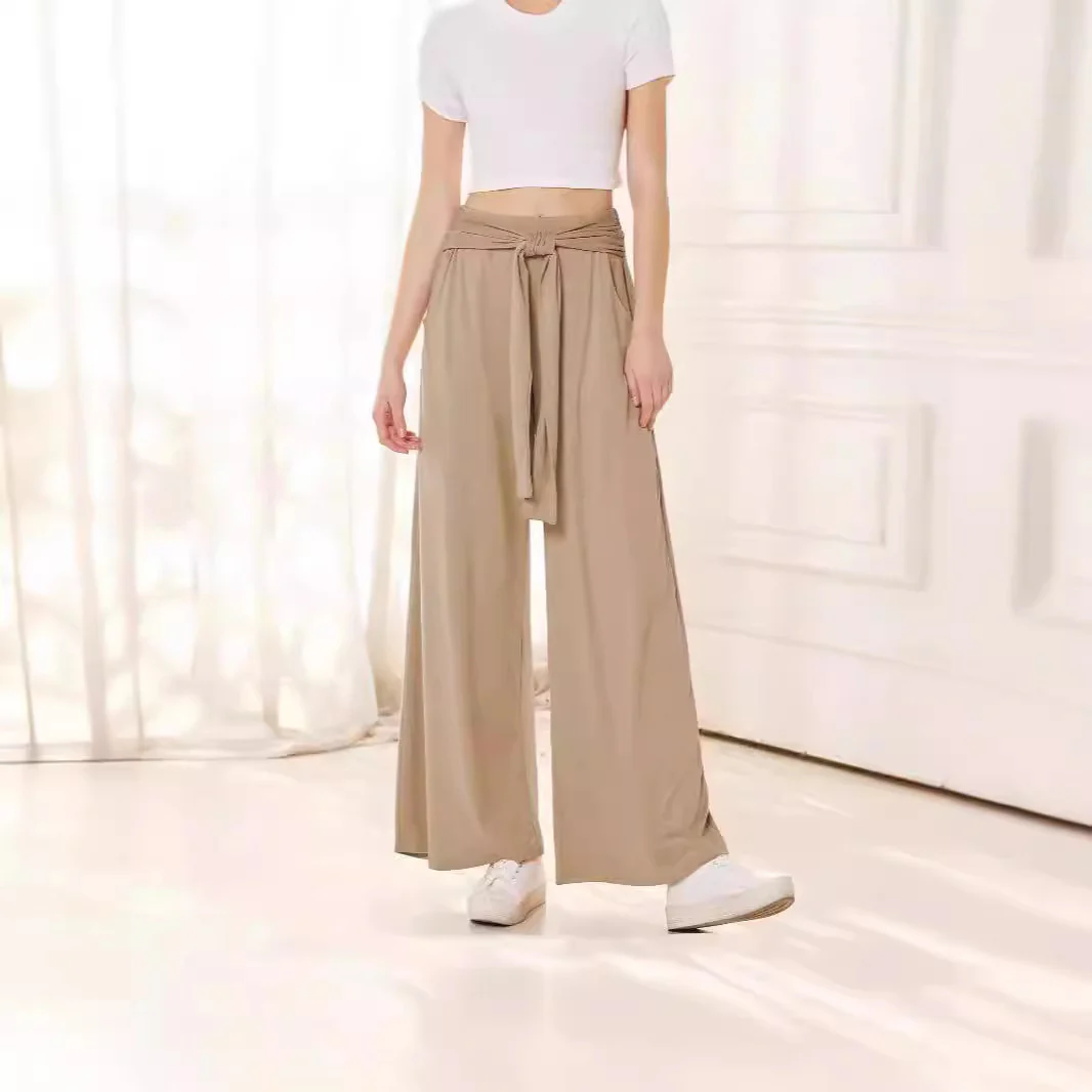 Damen Weit geschnittene Palazzo-Hose mit Bindegürtel R&B - Image 4