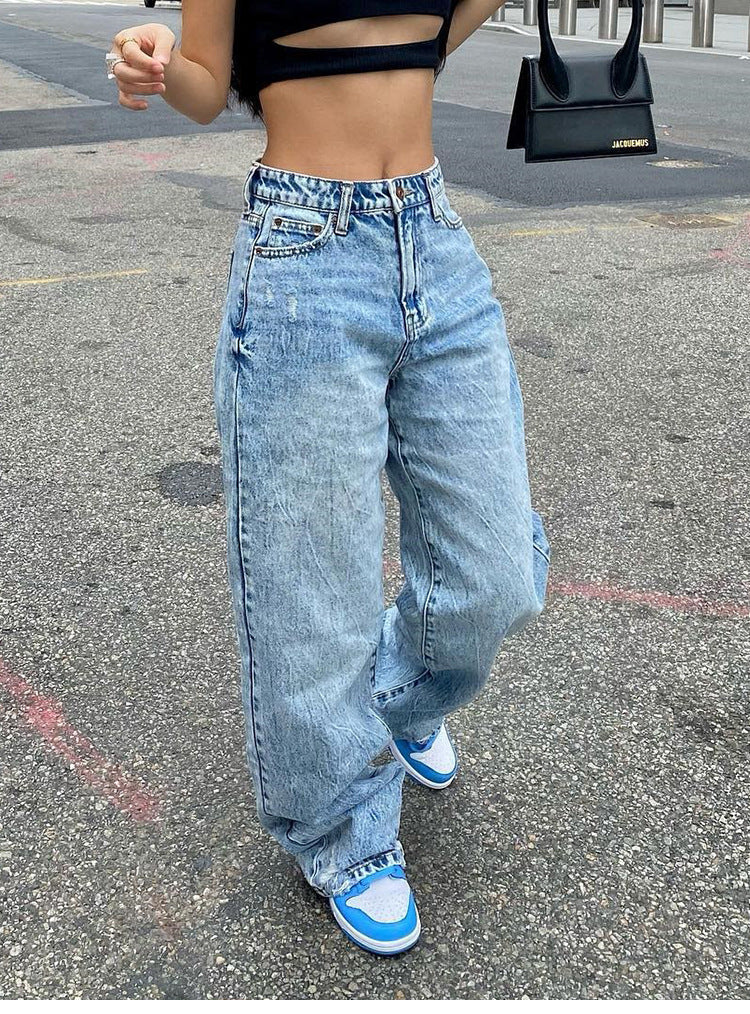 Damen weite Cargo-Jeans mit einzigartigen Taschen und lässigem Schnitt R&B - Image 12